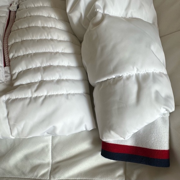 Perry Ellis White Hooded Puffer Jacket - Picture 4 of 5